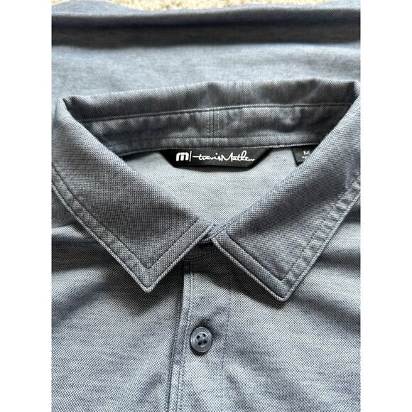 Travis Matthew Gray/Blue Medium Polo Shirt - Picture 4 of 5